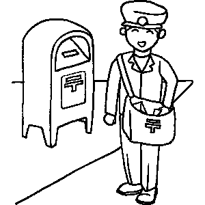 300x300 Mailman Coloring Sheet