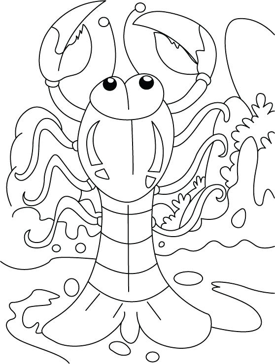 558x740 Lobster Coloring Page Lobster In Mood Coloring Pages Maine Lobster