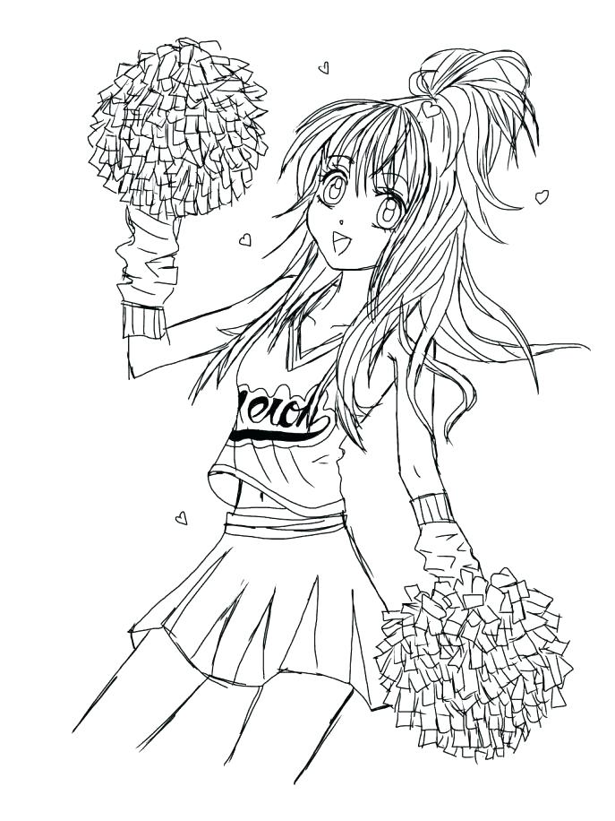 687x916 Cheerleading Coloring Pages 2 Football Player And Cheerleader