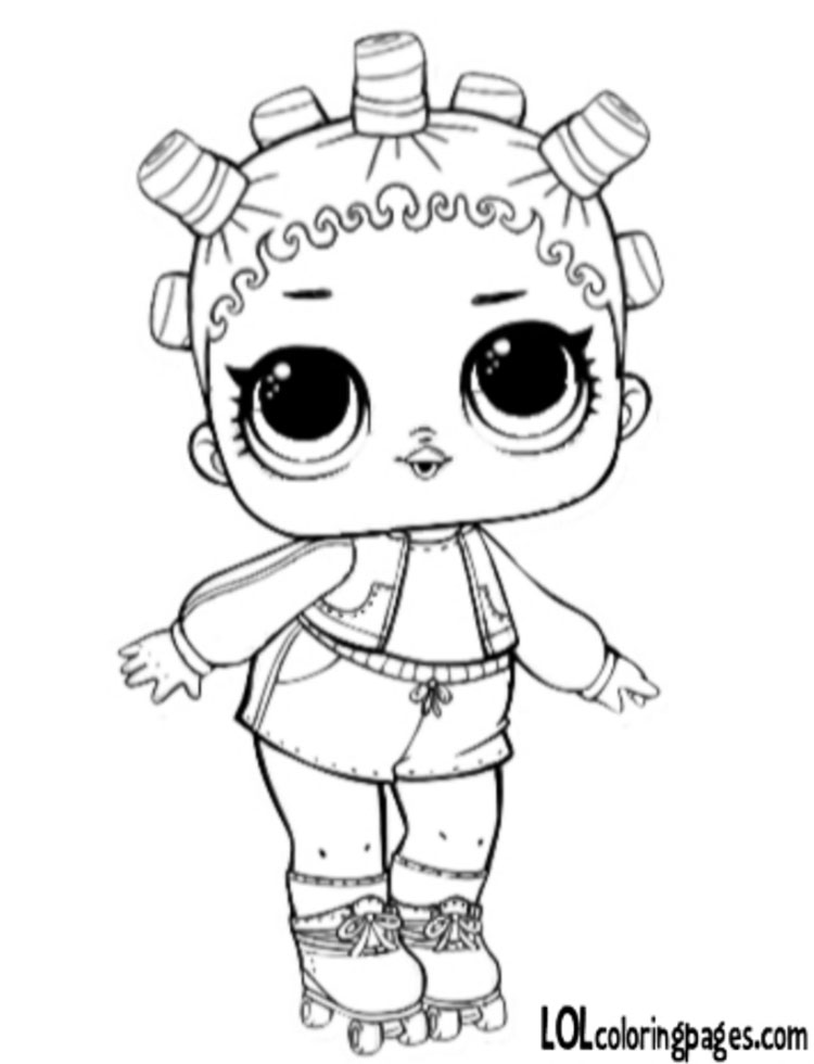 750x980 Roller Sk8ter Coloring Page Lol Surprise Doll Coloring Pages