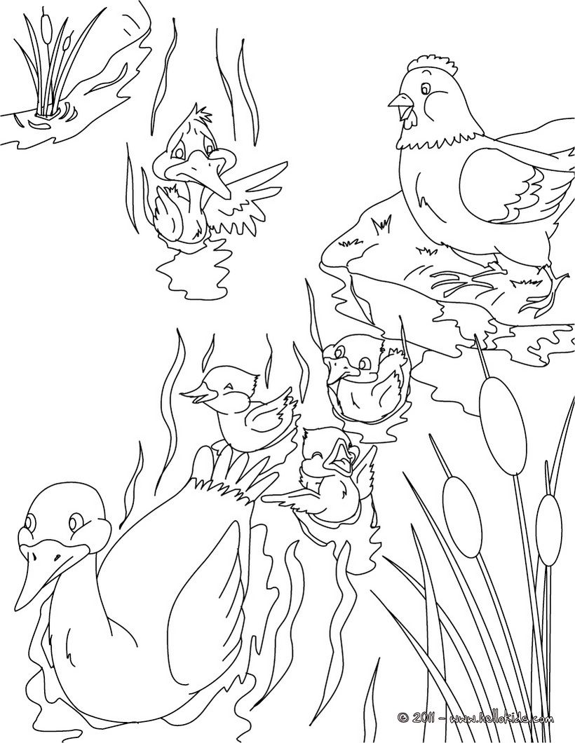 820x1060 The Ugly Duckling Coloring Page Literacy Fairy Tales