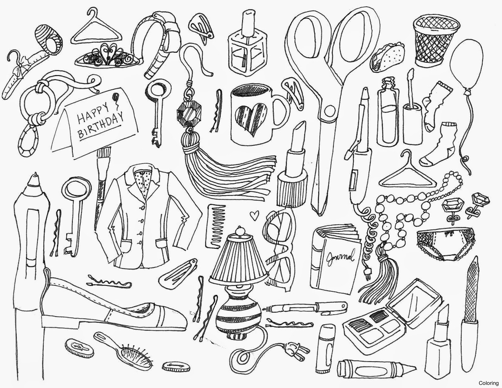 1600x1237 Makeup Coloring Pages