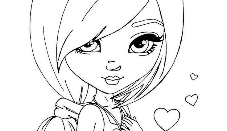 736x425 Girl Printable Coloring Pages Printable Beautiful Girl Face Makeup