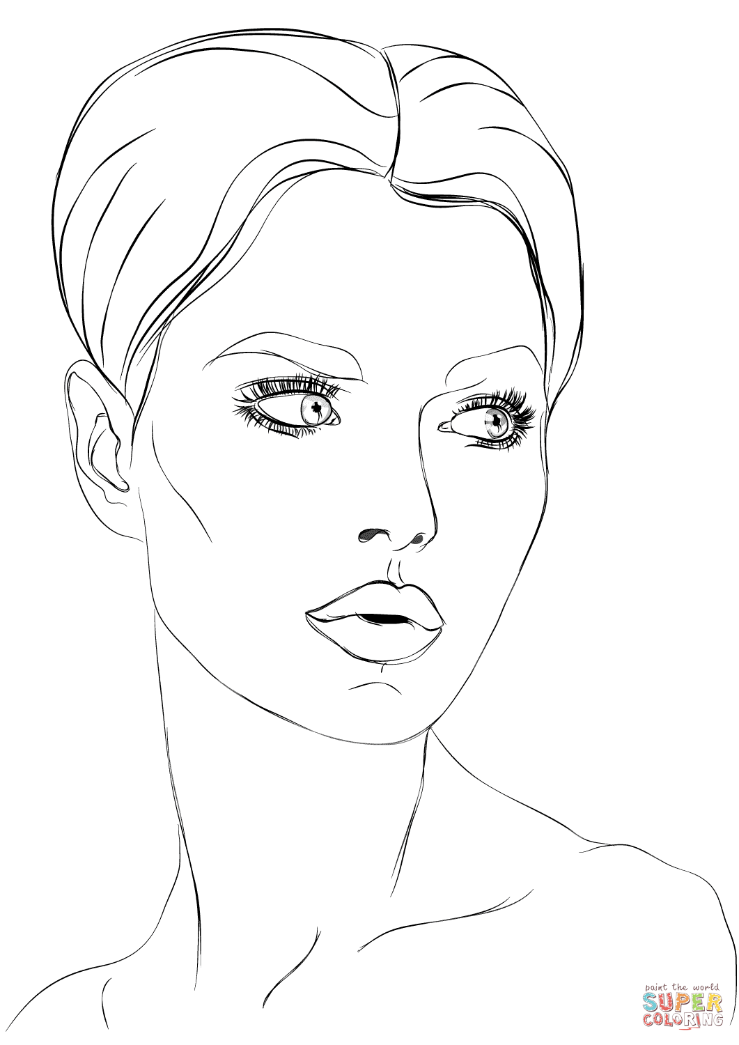1061x1500 Womans Face Coloring Page Free Printable Coloring Pages Face
