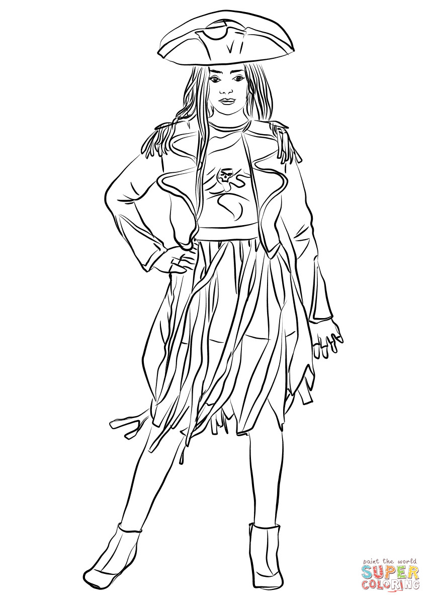 857x1200 Descendants 2 Mal Coloring Pages