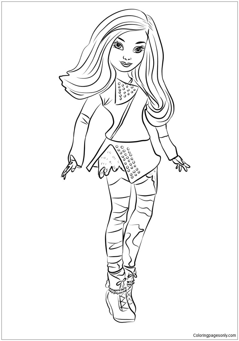 798x1139 Descendants Mal Coloring Page