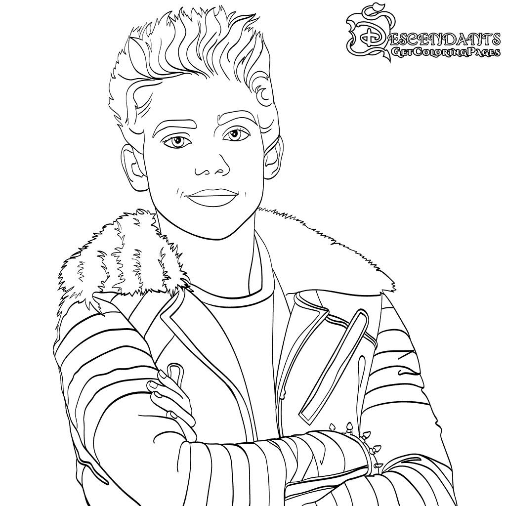 1024x1024 Carlos Descendants 2 Bright Mal Coloring Pages