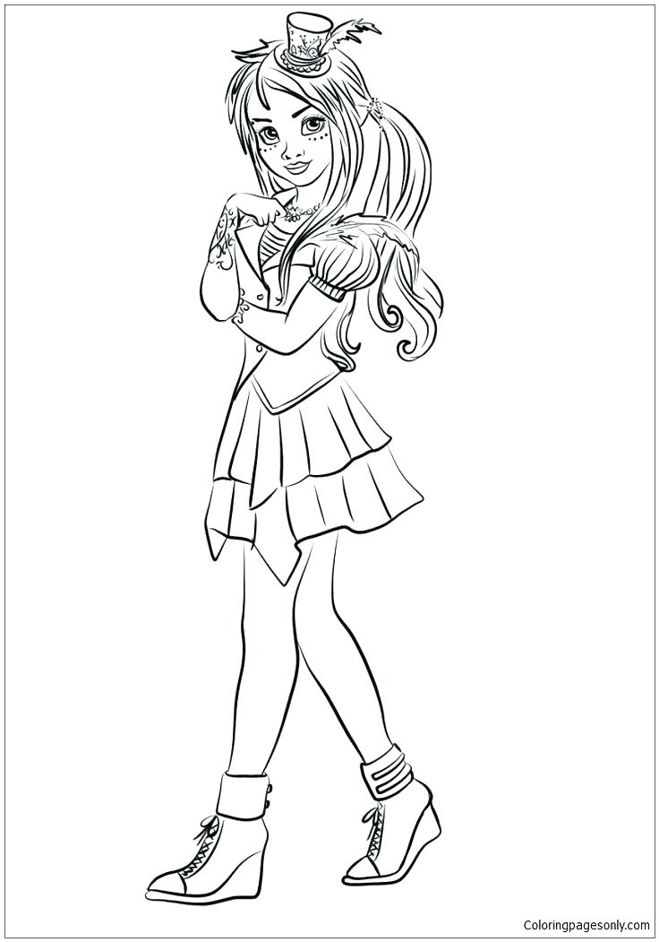 736x1051 Disney Descendants Mal Coloring Pages