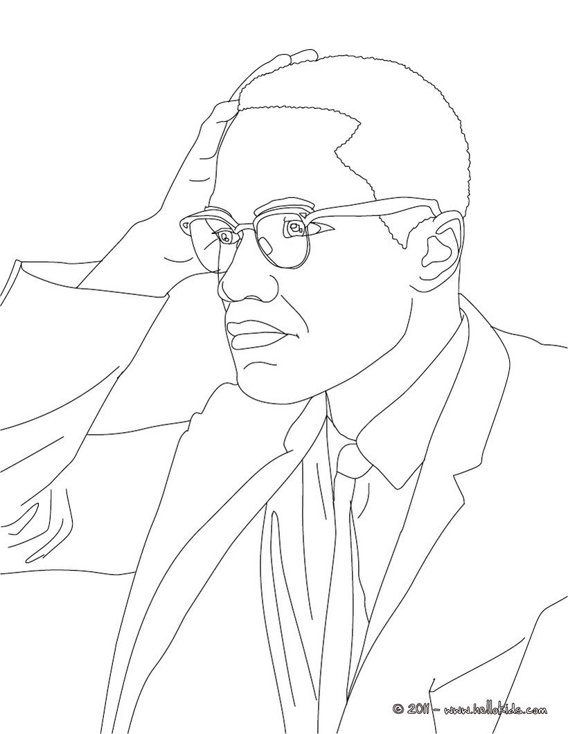 820x1060 Malcolm X Coloring