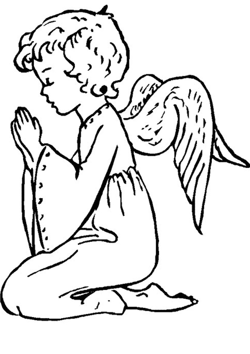 826x1169 To Angel Coloring Page For Your Pages Online Male Color Kids Free