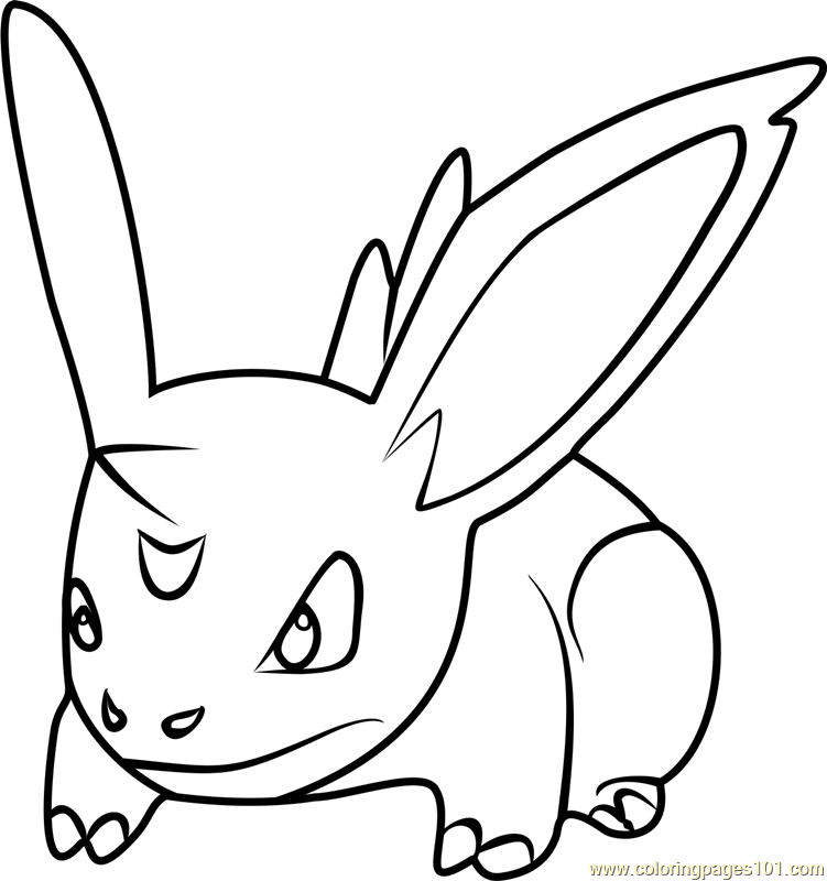 751x800 Nidoran Male Pokemon Go Coloring Page