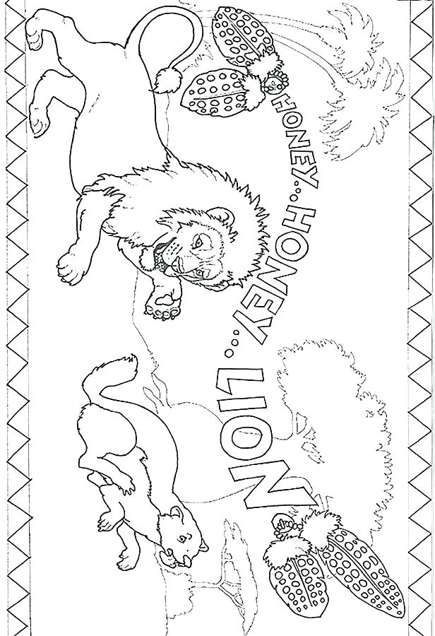 616x900 Impressive Pictures Of Lions To Color Free Printable Male Lion
