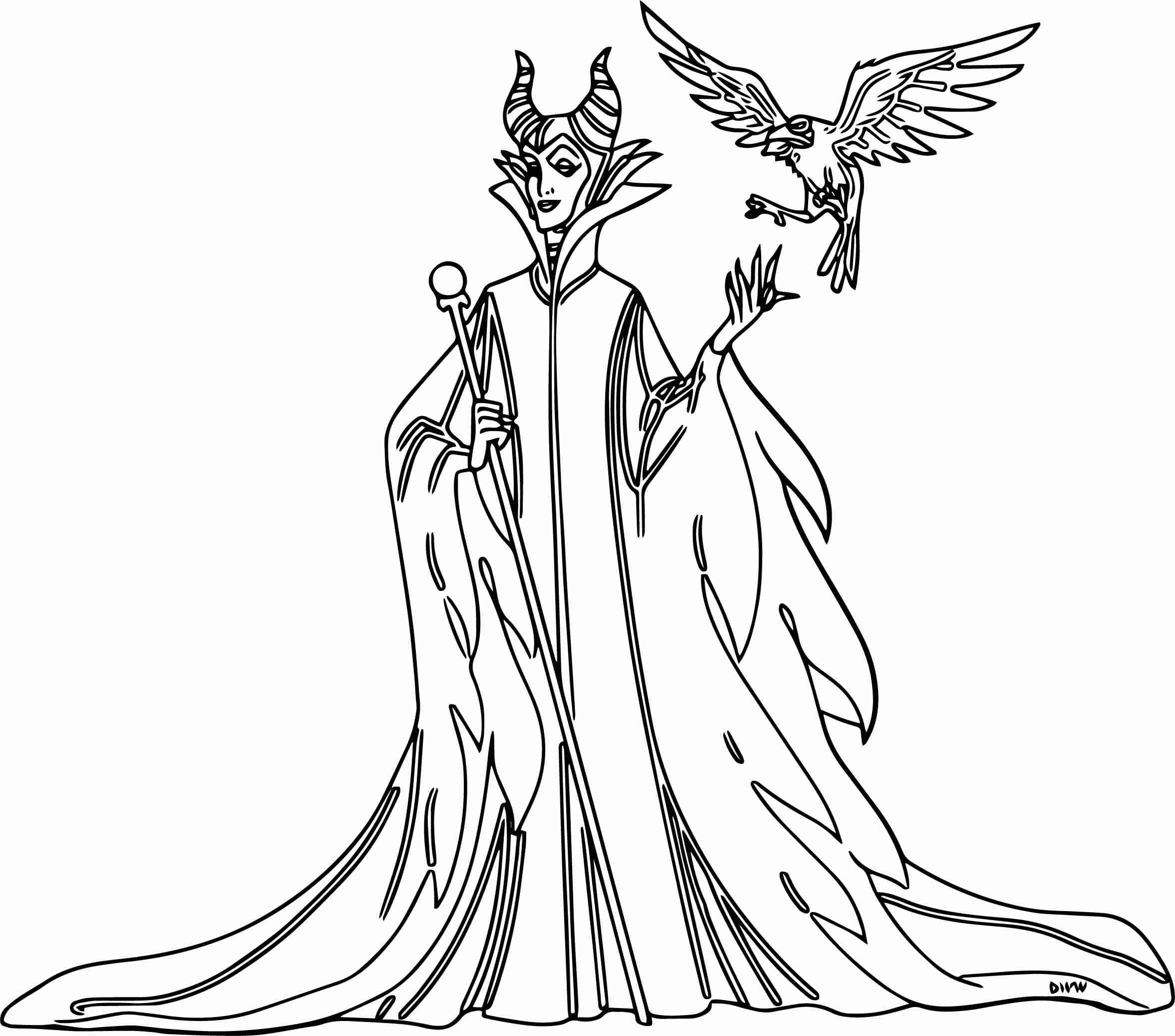 2351x2074 Maleficent Coloring Pages