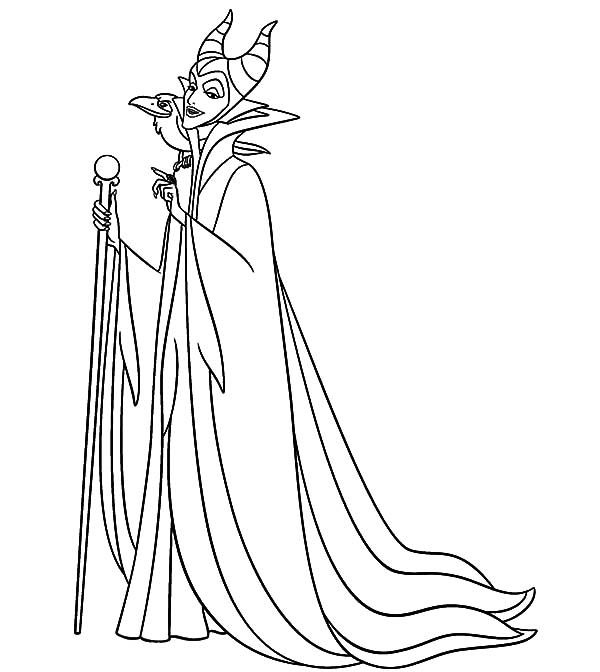 600x672 Maleficent Setting For Scheming Coloring Pages Color Luna