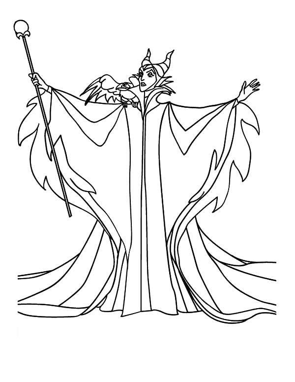600x776 Powerfull Witch Maleficent Coloring Pages Color Luna
