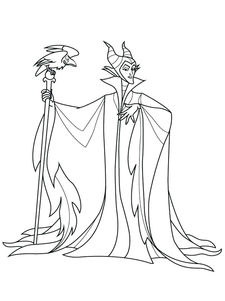 750x1000 Maleficent Coloring Pages