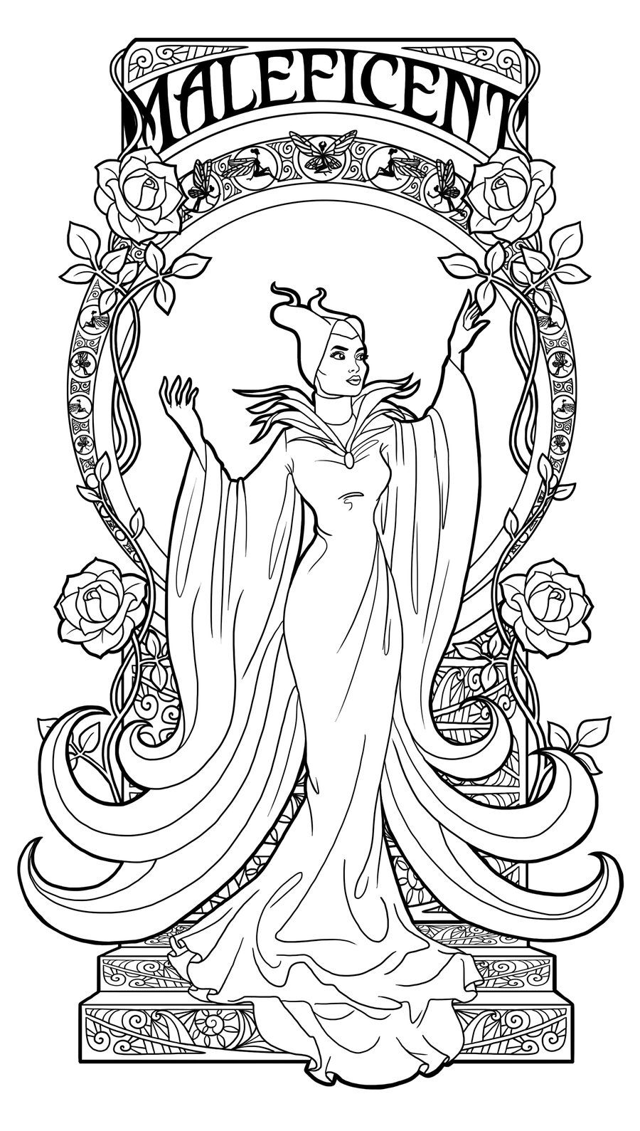 900x1589 Maleficent Coloring Pages