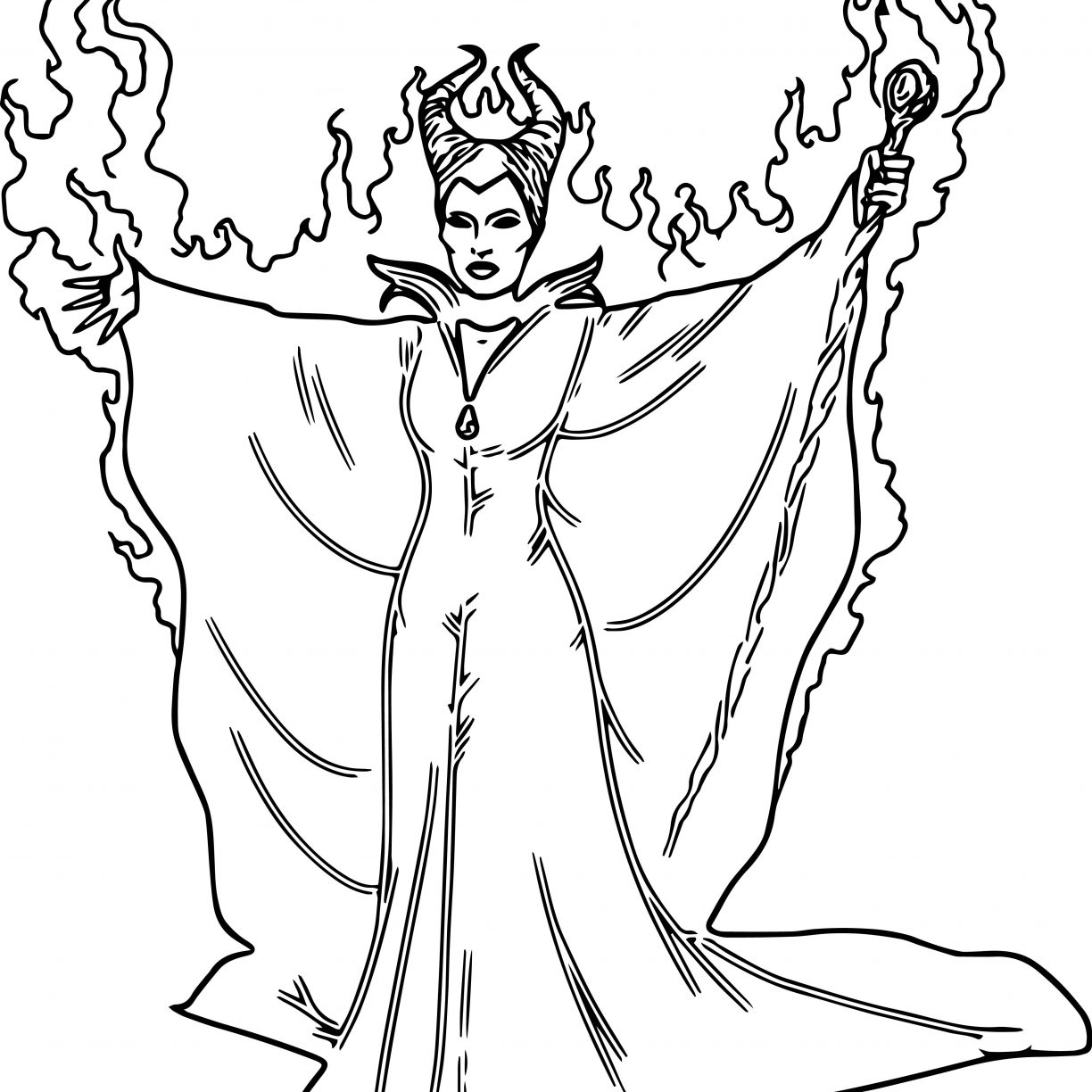1224x1224 Maleficent Diablo Coloring Page Pages General Wings Sleeping