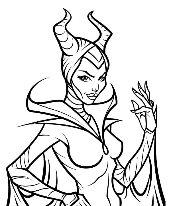 600x725 Maleficent Coloring Pages Printable