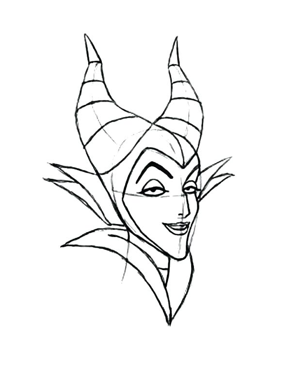 600x776 Disney Villain Coloring Pages How To Draw Maleficent Coloring