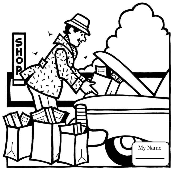 734x720 Shopping Mall Coloring Pages