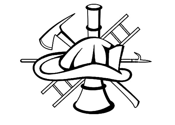 600x427 Fire Fighter Equipment Maltese Cross Coloring Pages Batch Coloring