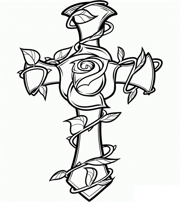 736x826 Coloring Page Of A Cross