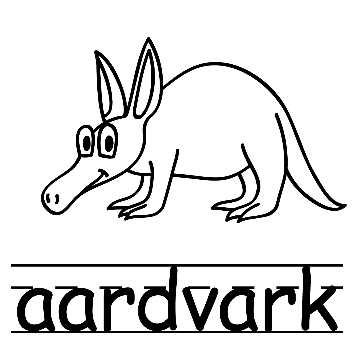 1200x1200 Awesome Aardvark Coloring Page Gallery Printable Coloring Sheet