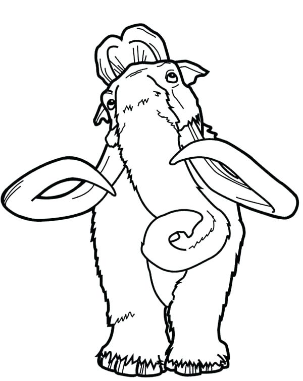 600x756 Wooly Mammoth Coloring Page Woolly Mammoth Is Animals