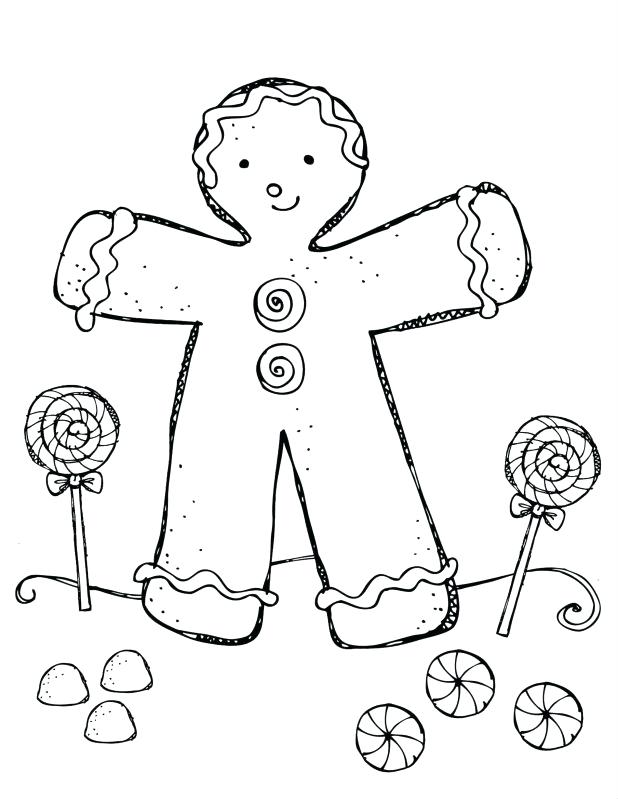 618x799 Gingerbread Man Coloring Page Breathtaking Pages Gingerbread