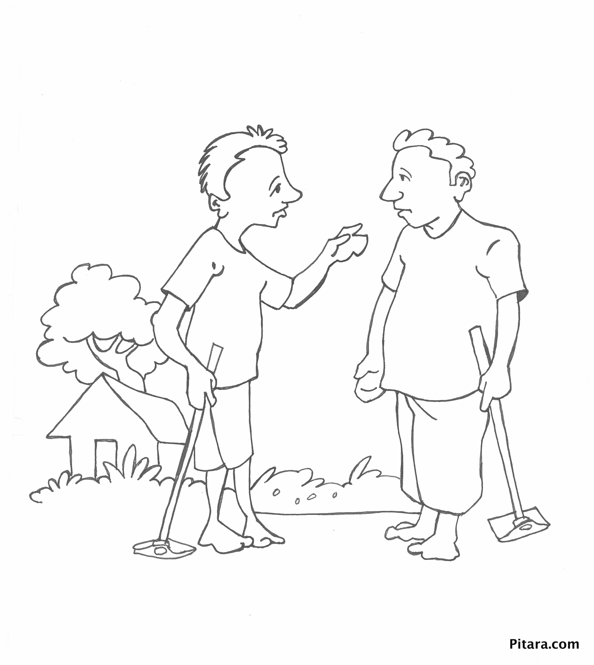 2392x2680 Indian Village People Coloring Pages Pitara Kids Network
