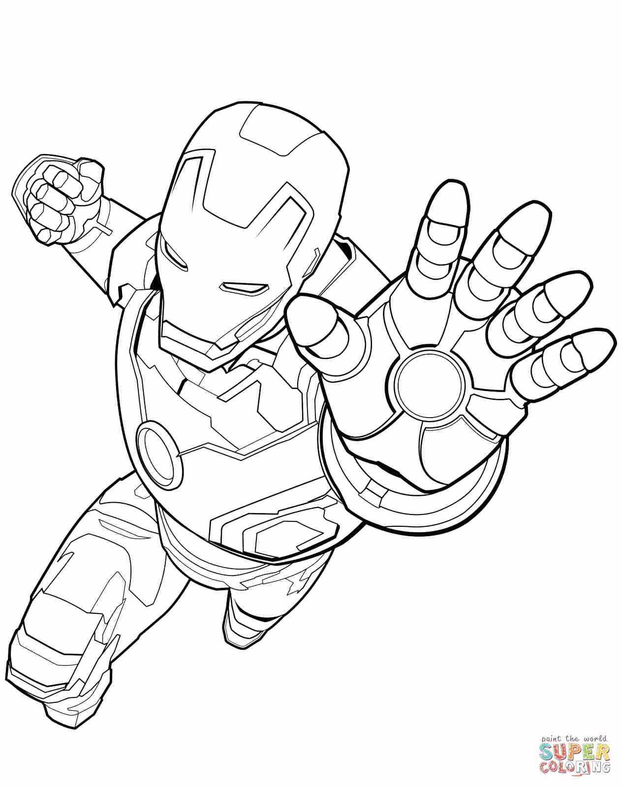 1264x1600 Avengers Iron Man Coloring Page Free Printable Pages Best Sheet