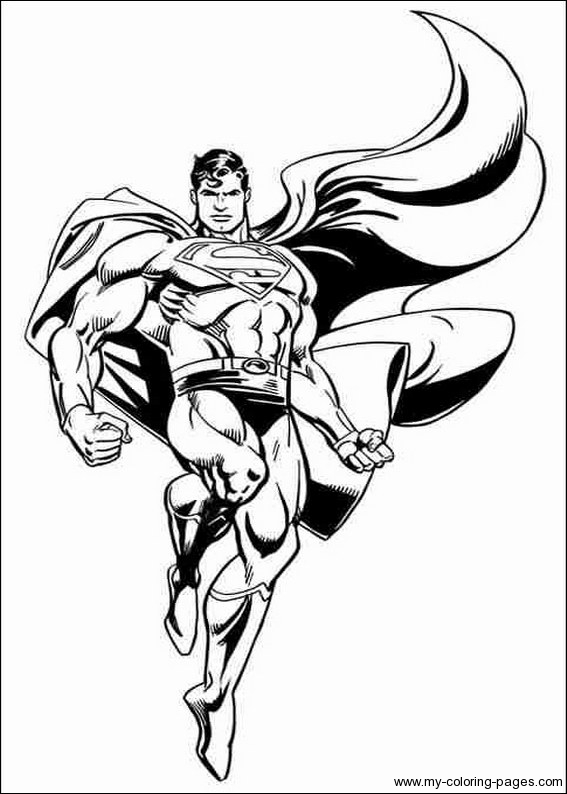 567x794 Free Superman Man Of Steel Coloring Pages Super Hero Theme