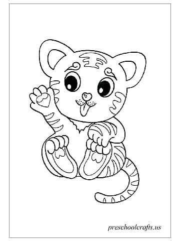 360x480 Tiger Coloring Pages White Page White Tiger Colouring Pages White