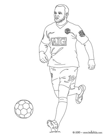 364x470 Wayne Rooney Playing Soccer Coloring Pages