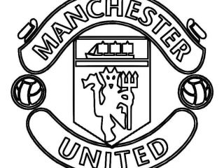 320x240 Football Pictures To Colour Print Manchester United Logo Soccer