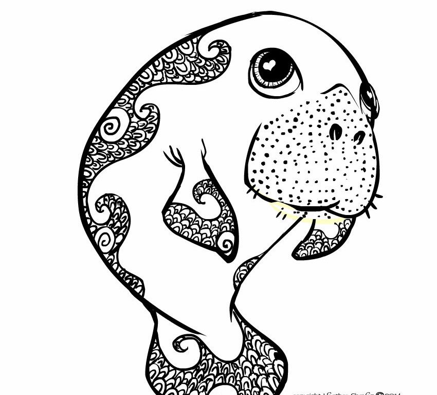 850x768 Manatee Coloring Pages Page 9t8 For Kids Printable Free Colouring