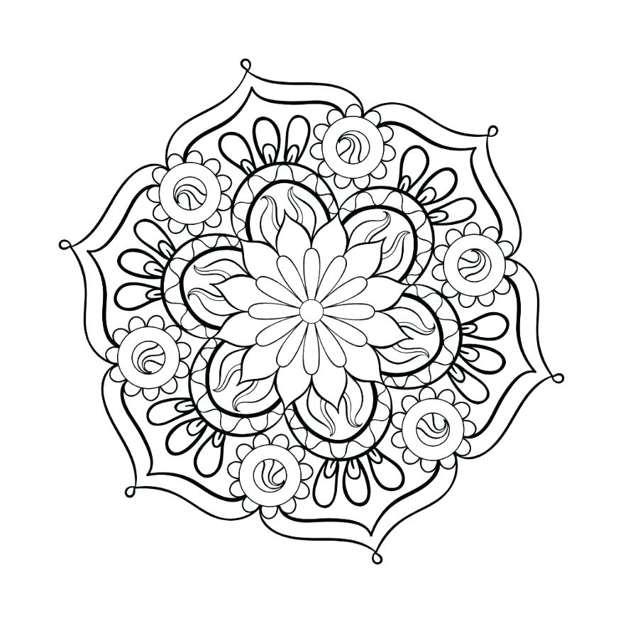 878x878 Easy Mandala Coloring Pages Mandala Coloring Pages Mandala Adult