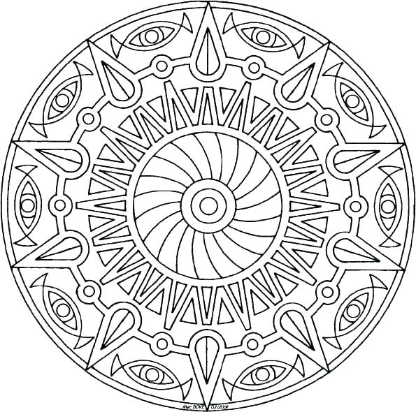 595x590 Easy Mandala Coloring Pages Simple Mandala Coloring Pages Here Are