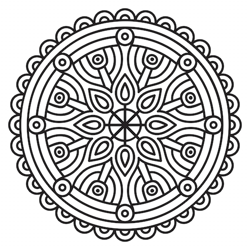 500x500 Mandala Coloring Pages Mandalas For The Soul In Decorations 7