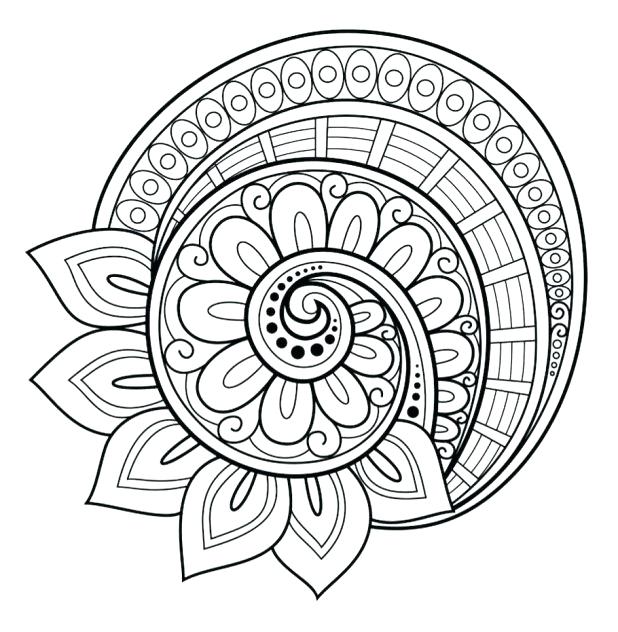618x632 Mandala Coloring Pages Advanced Level Printable