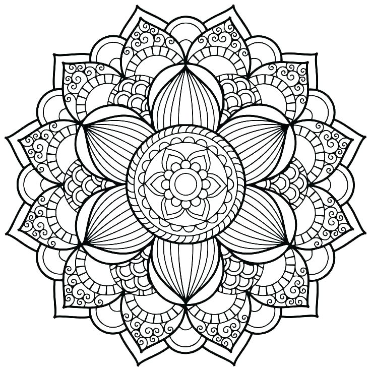 736x736 Mandala Coloring Pages Advanced Level Yin Yang Mandala