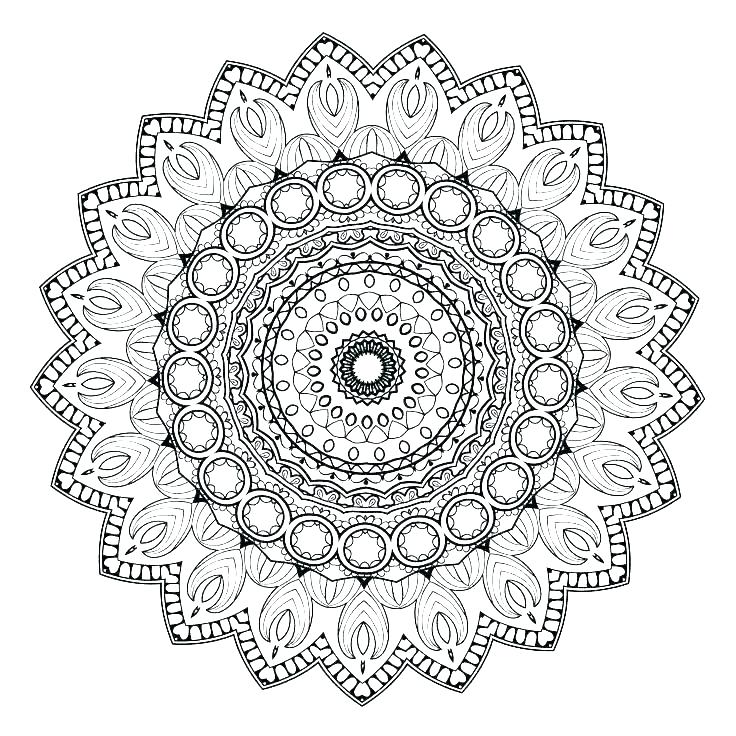 736x736 Expert Mandala Coloring Pages