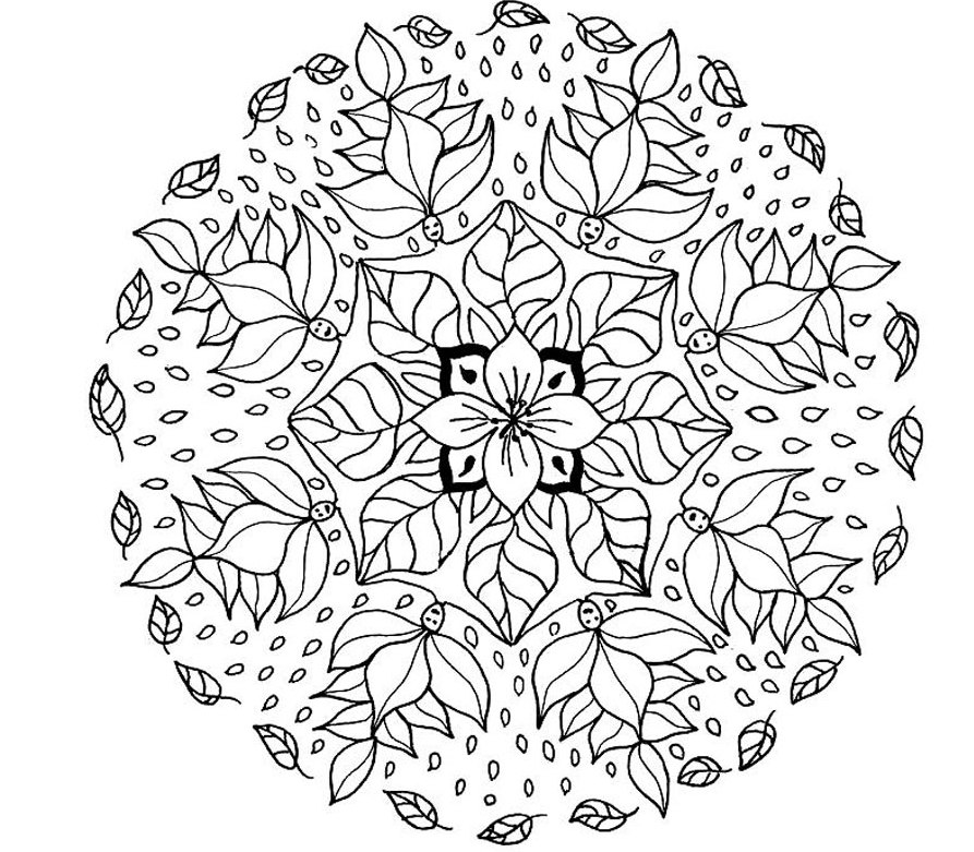 893x781 Mandala Print Free Mandala Coloring Pages Advanced Level Photo