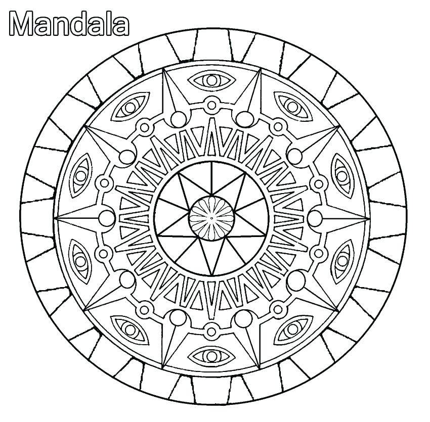 850x835 Expert Mandala Coloring Pages