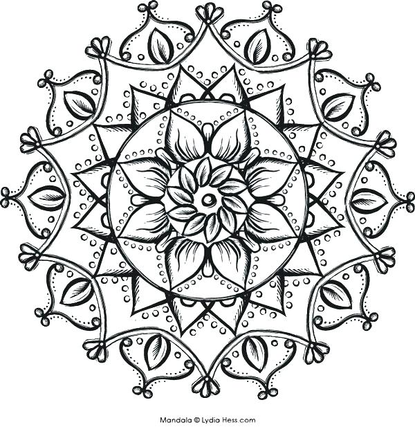 600x617 Mandala Color Pages Lotus Flower Coloring Page Mandala Pages