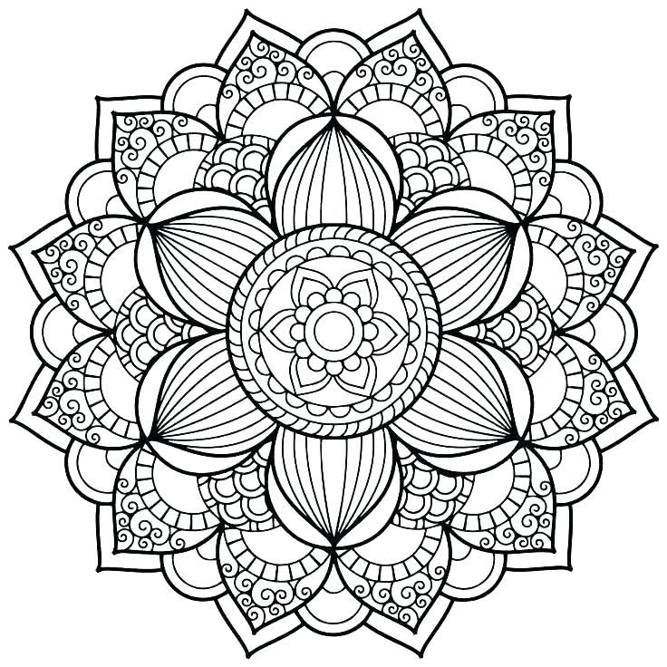 736x736 Color Pages Online Mandala Coloring Pages Online Throughout