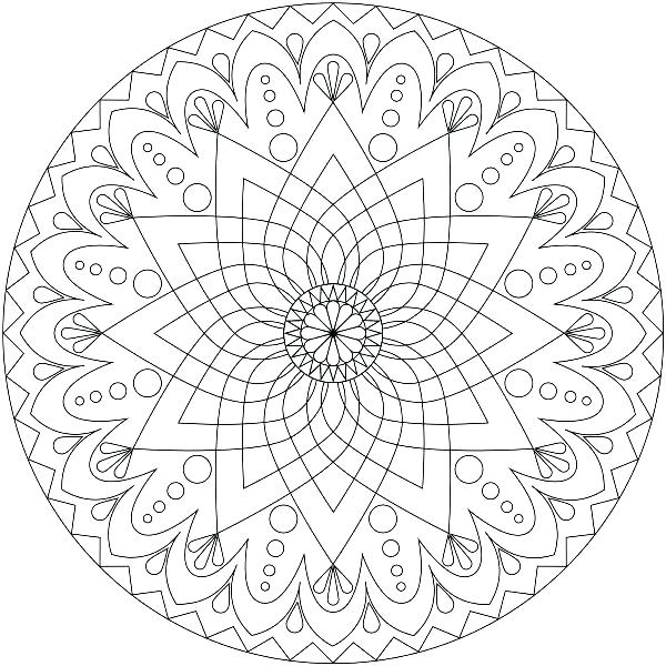 600x600 Free Printable Mandalas Coloring Pages Adults Throughout Plan 19