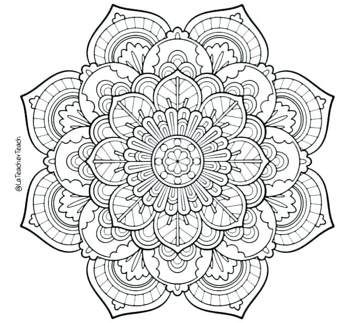 693x640 Mandala Coloring Pages Free Online