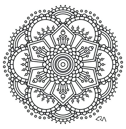 433x445 Mandala Coloring Sheet Printable Intricate Mandala Coloring Pages